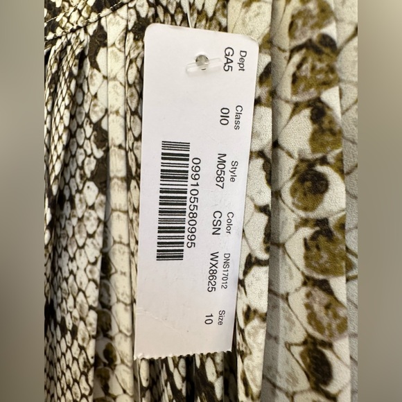 J Crew Snake Pleated Midi Skirt A-line, size 10 - Picture 3 of 4